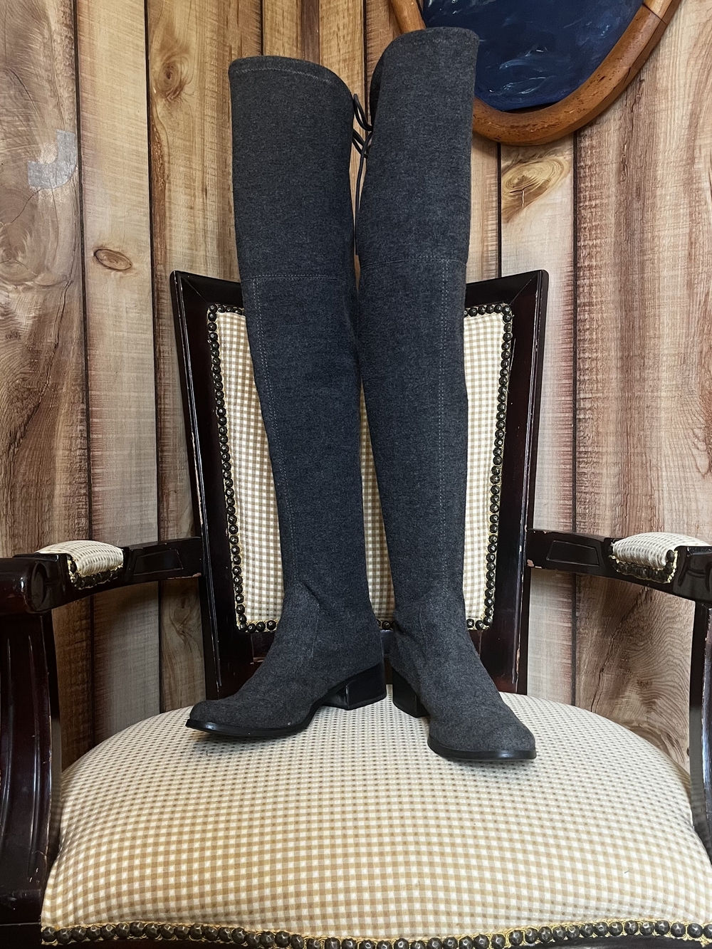 💋 Charles by Charles David ”Gunter/Gunner” Grey over-the-knee stretch boots